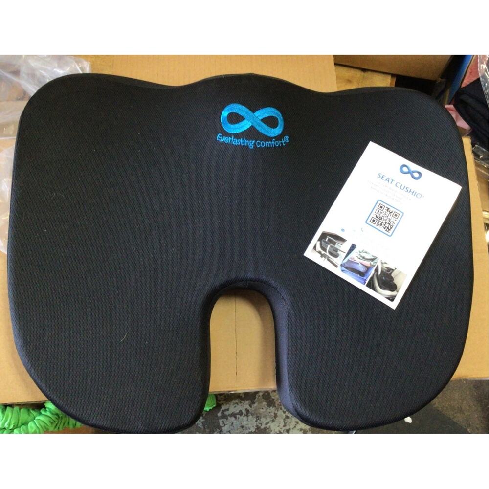 Everlasting Comfort Original Memory Foam Seat Cushion Black, Large